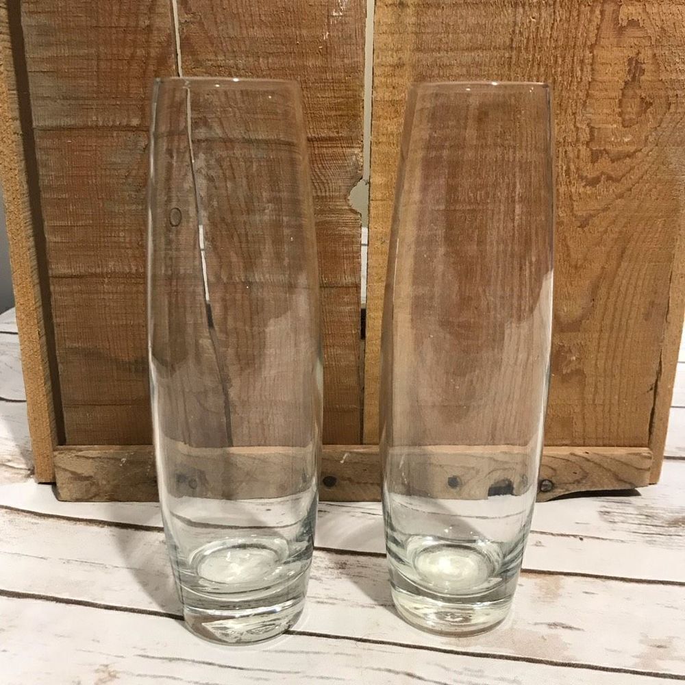 Libbey Bud Vases 2 Clear Glass - Picture 5 of 14